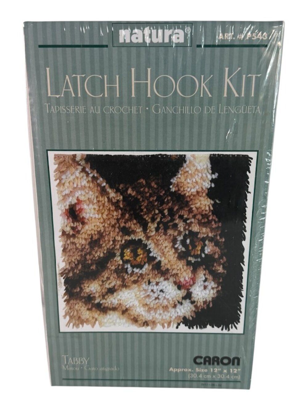 Natura Tabby Cat Latch Hook Kit 12"x12"